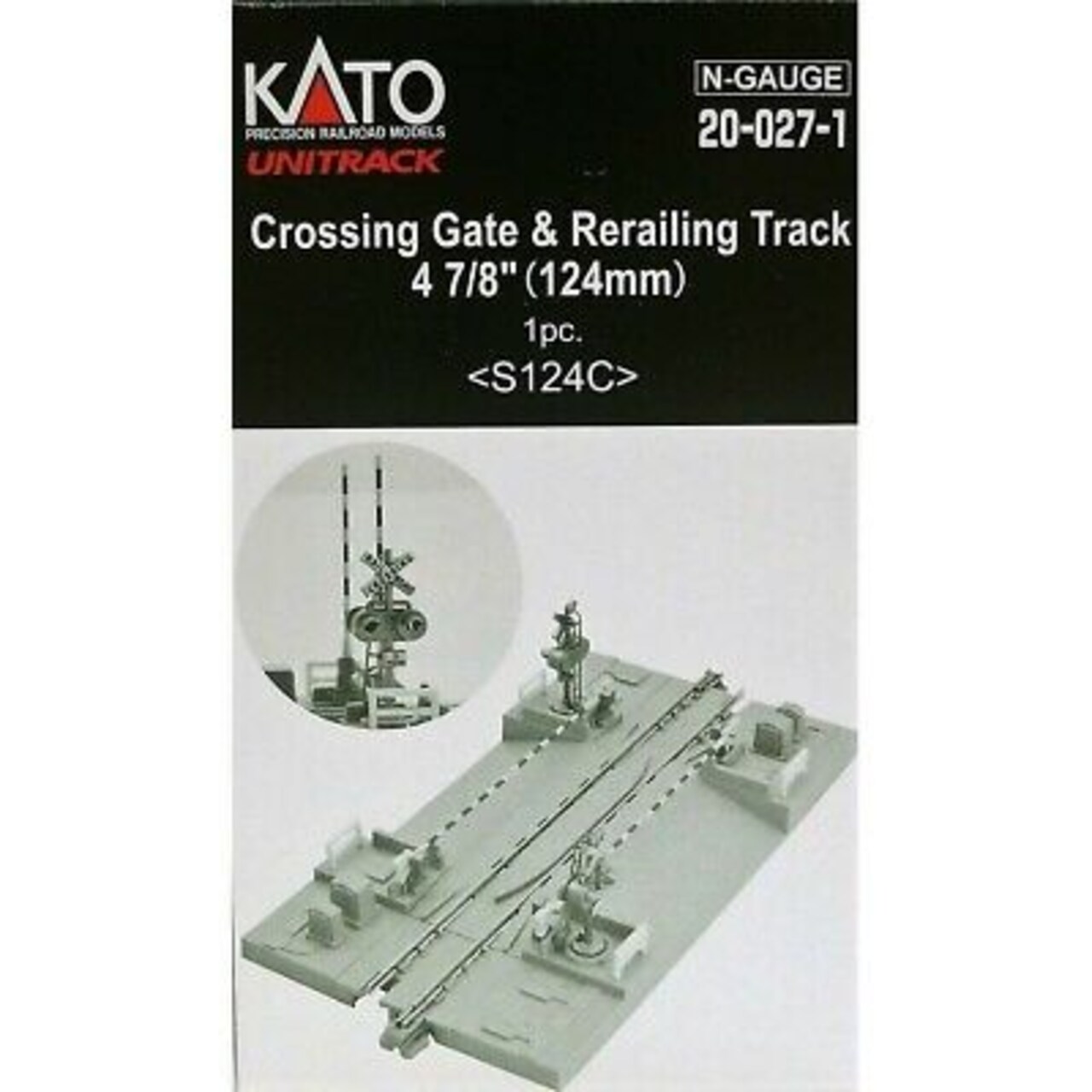 Kato N-Scale Kato 200271 4-7/8" 124mm Crossing Gate & Rerailer Track : N Scale Train Track
